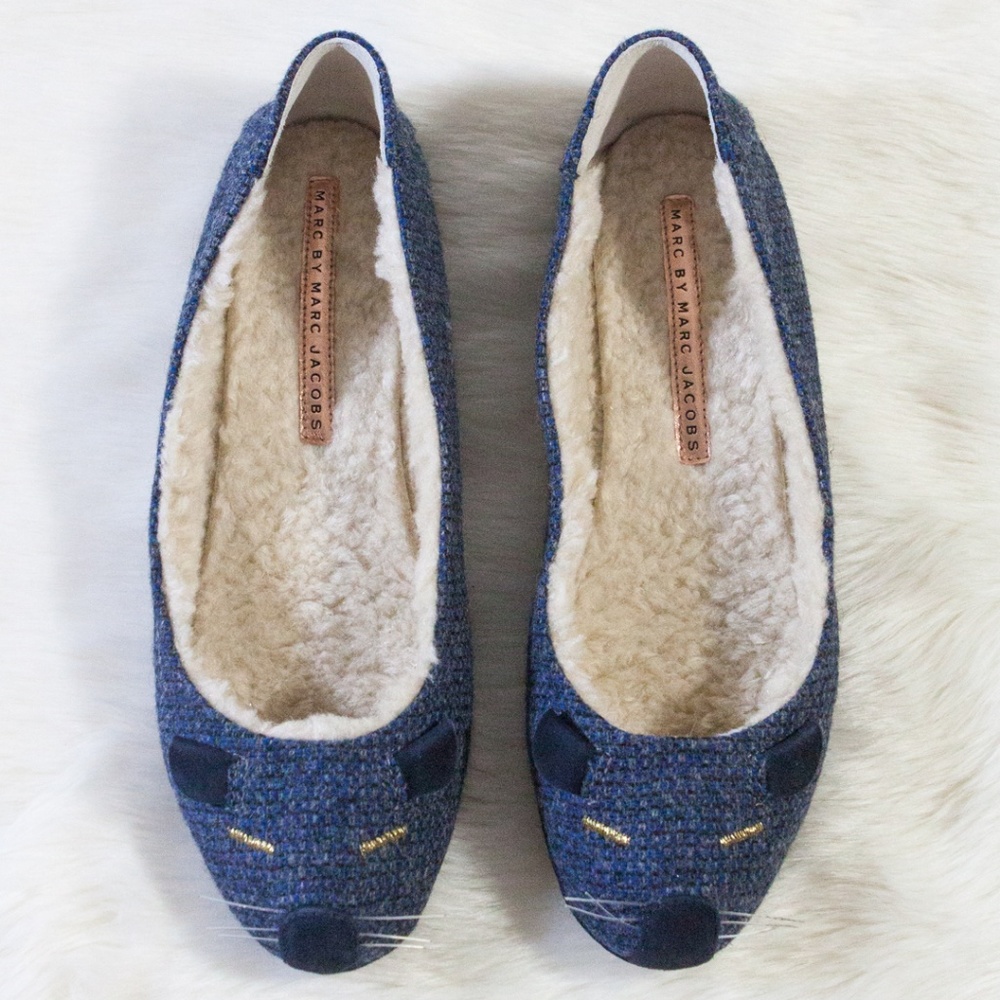 Marc by Marc Jacobs Sherpa Lined Mouse Slippers - Picture 2 of 8